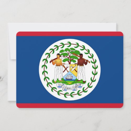 Patriotic invitations with Belize Flag