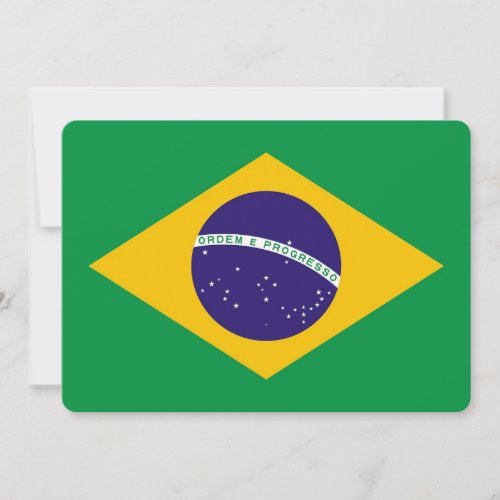 Patriotic invitations with Brazil Flag