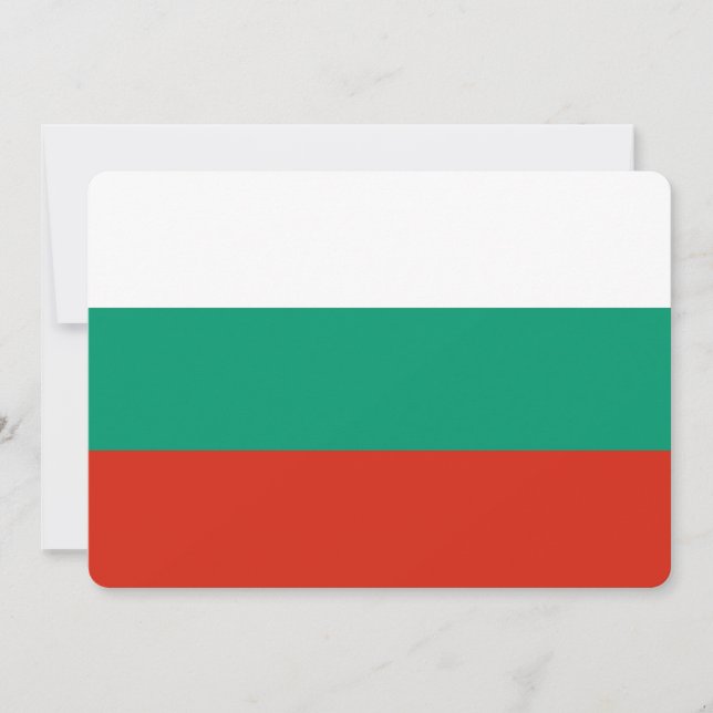 Patriotic invitations with Bulgaria Flag (Front)