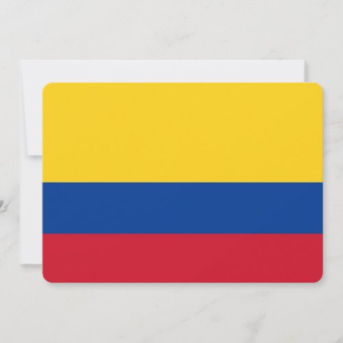 Patriotic invitations with Colombia Flag