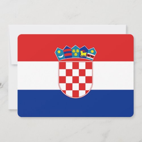 Patriotic invitations with Croatia Flag