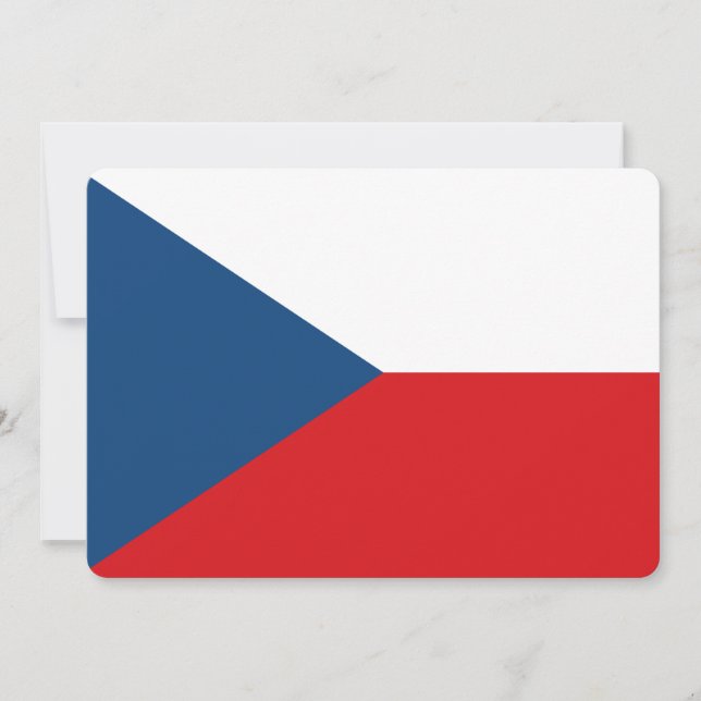 Patriotic invitations with Czechia Flag (Front)