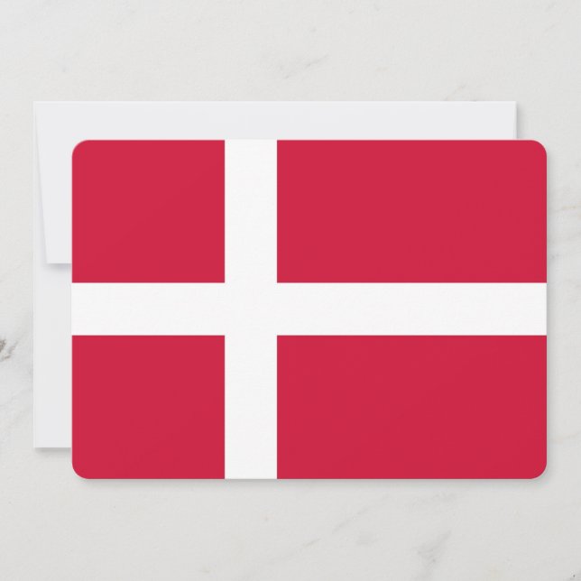 Patriotic invitations with Denmark Flag (Front)
