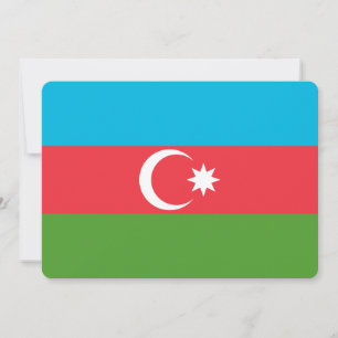 Patriotic invitations with Flag of Azerbaijan