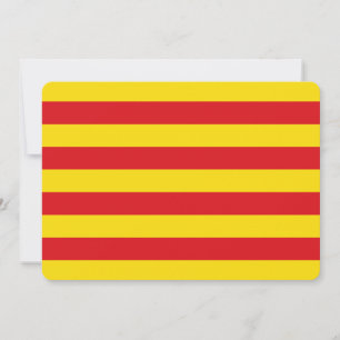 Patriotic invitations with Flag of Catalonia