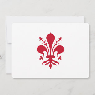 Patriotic invitations with Flag of Florence