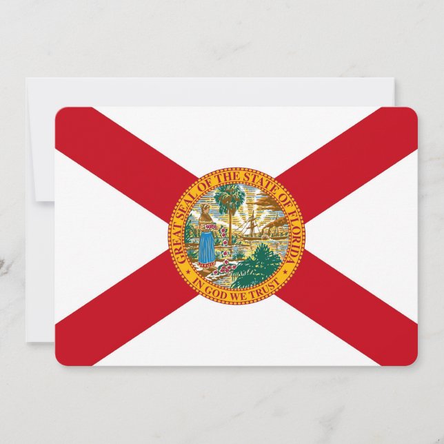 Patriotic invitations with Flag of Florida (Front)