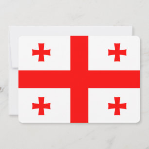 Patriotic  invitations with Flag of Georgia