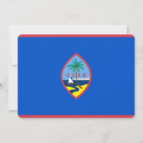 Patriotic invitations with Flag of Guam