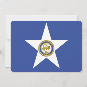 Patriotic invitations with Flag of Houston