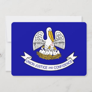 Patriotic invitations with Flag of Louisiana