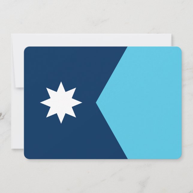 Patriotic  invitations with Flag of Minnesota (Front)