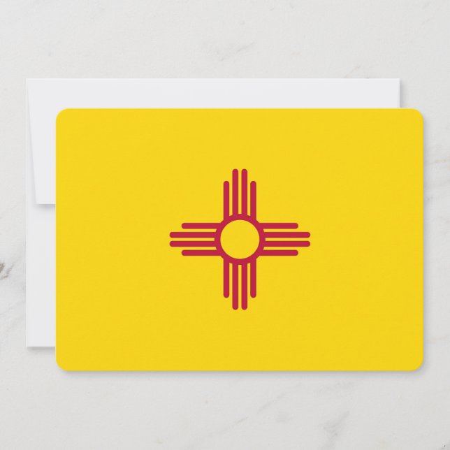 Patriotic invitations with Flag of New Mexico (Front)