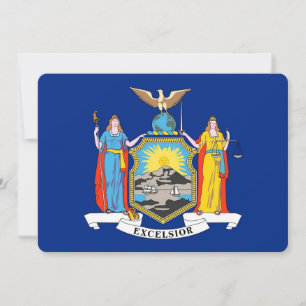 Patriotic invitations with Flag of New York