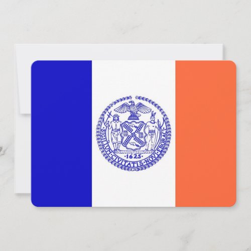 Patriotic invitations with Flag of New York City