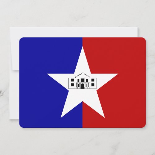 Patriotic  invitations with Flag of San Antonio