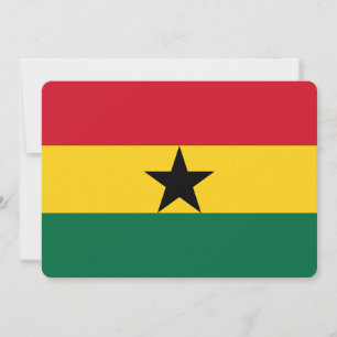 Patriotic invitations with Ghana Flag
