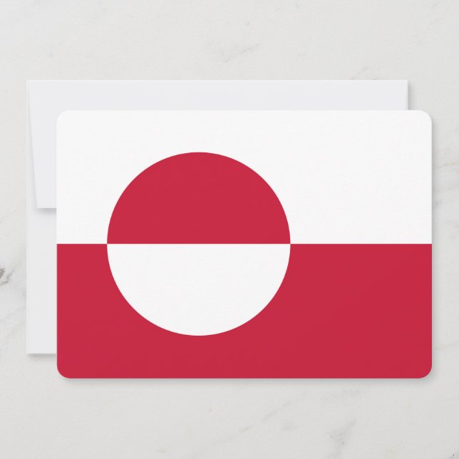 Patriotic invitations with Greenland Flag (Front)