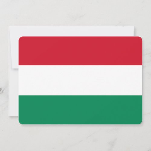 Patriotic invitations with Hungary Flag