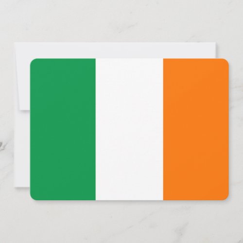 Patriotic invitations with Ireland Flag