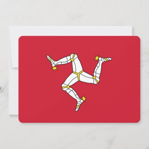 Patriotic invitations with Isle of Man Flag