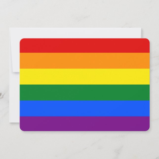 Patriotic invitations with LGBT Flag (Front)