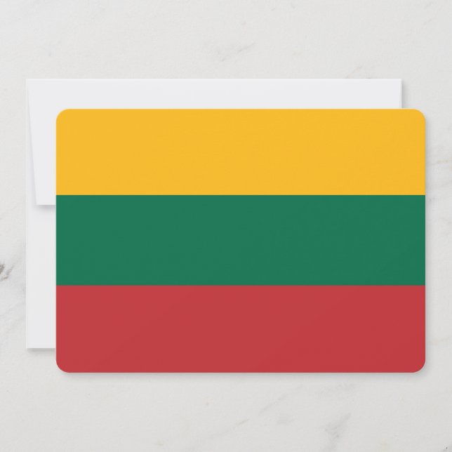 Patriotic invitations with Lithuania Flag (Front)