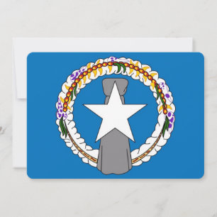 Patriotic invitations with Northern Mariana Flag