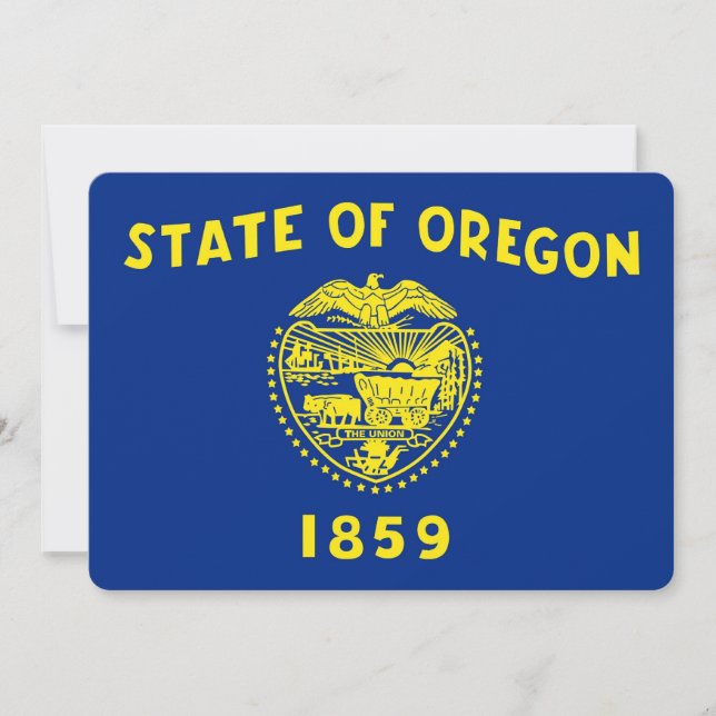 Patriotic invitations with Oregon Flag (Front)