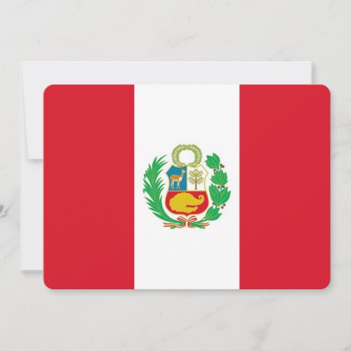 Patriotic invitations with Peru Flag