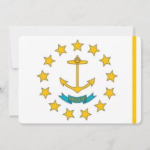 Patriotic invitations with Rhode Island Flag