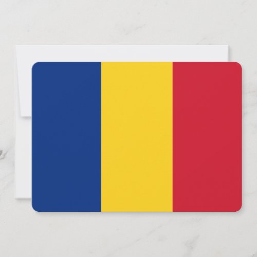 Patriotic invitations with Romania Flag