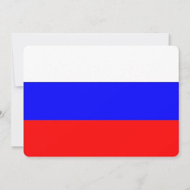 Patriotic invitations with Russia Flag (Front)