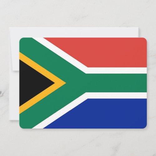 Patriotic invitations with South Africa Flag