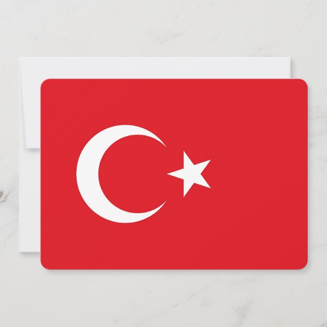 Patriotic invitations with Turkey Flag (Front)