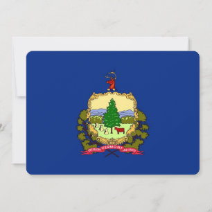 Patriotic invitations with Vermont Flag