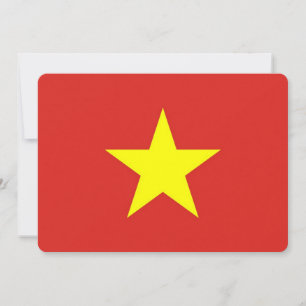 Patriotic invitations with Vietnam Flag