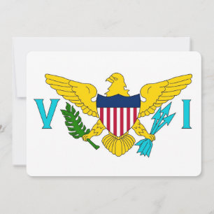 Patriotic invitations with Virgin Islands Flag
