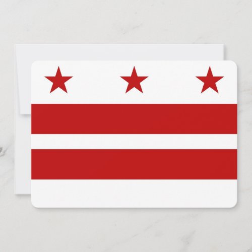 Patriotic invitations with Washington DC Flag