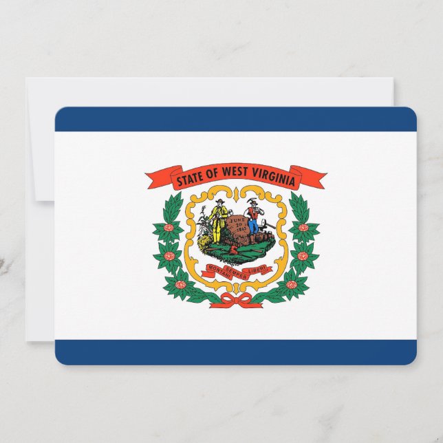 Patriotic invitations with West Virginia Flag (Front)