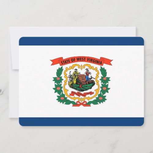 Patriotic invitations with West Virginia Flag