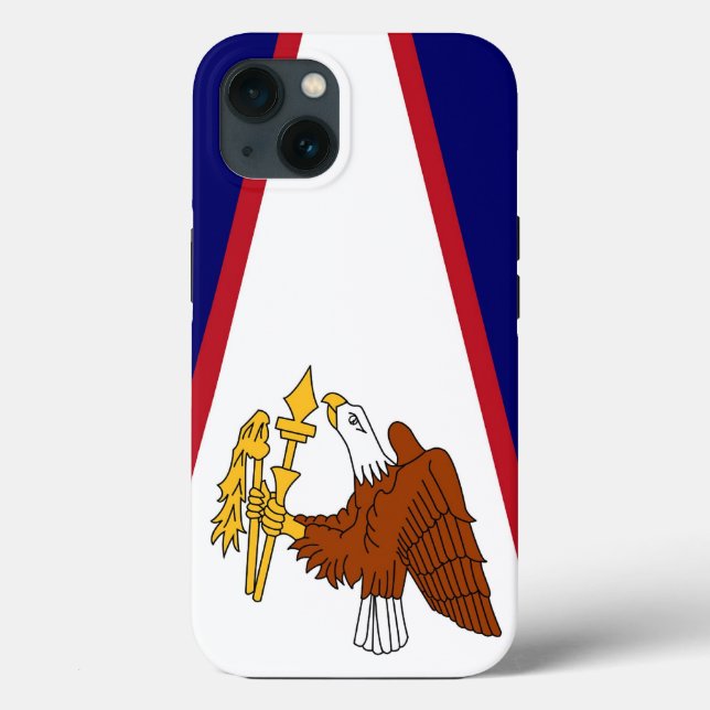 Patriotic iPhone 13 Case-Mate, American Samoa flag Case-Mate iPhone Case (Back)