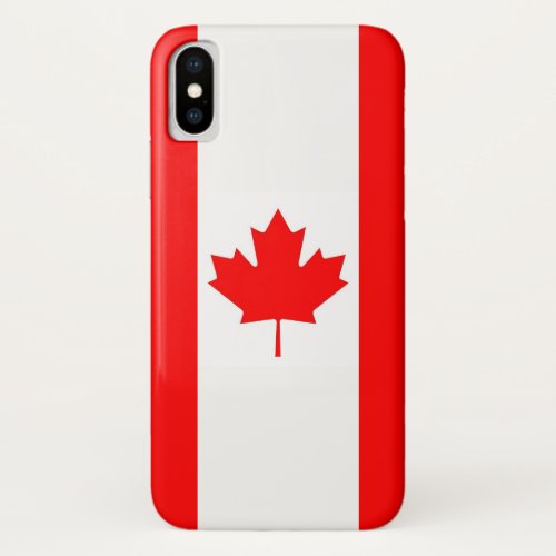 Patriotic Iphone X Case with Flag of Canada