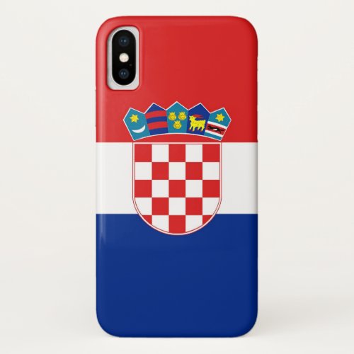 Patriotic Iphone X Case with Flag of Croatia