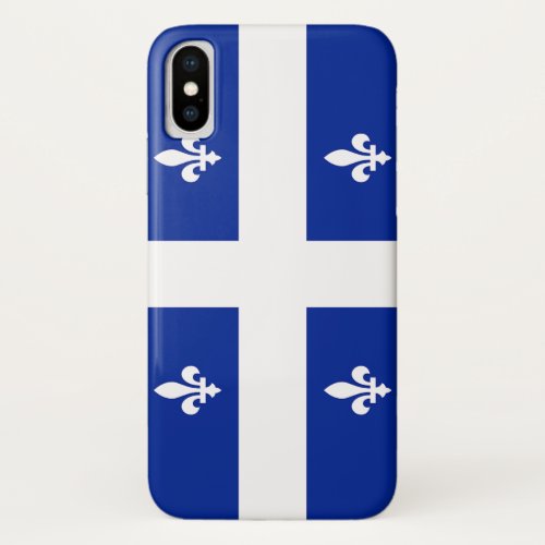 Patriotic Iphone X Case with Flag of Quebec