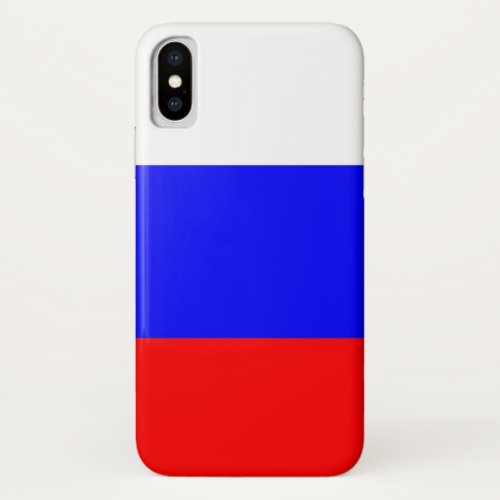 Patriotic Iphone X Case with Flag of Russia