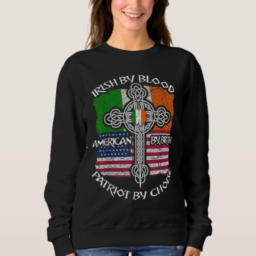 Patriotic Irish American Flag StPatricks Day Sweatshirt