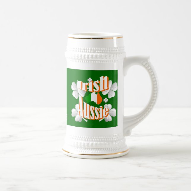 Patriotic Irish Australian Beer Stein (Right)