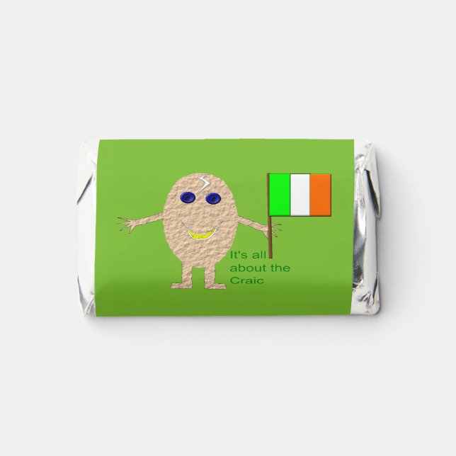 Patriotic Irish Egg All About the Craic Custom Hershey's Miniatures (Front)