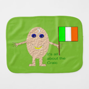 Patriotic Irish Egg Burp Cloth